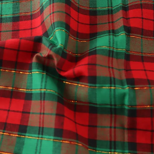 100% Cotton Christmas Tartan - Design 3 - Sold by Half Metre