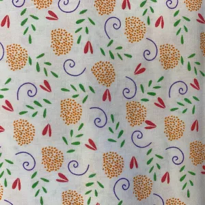 100% Cotton (Craft) - Cute White Ditsy Floral - Sold by Half Metre