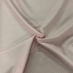 100% Cotton Poplin  - Spot - Pale Pink - Sold by Half Metre