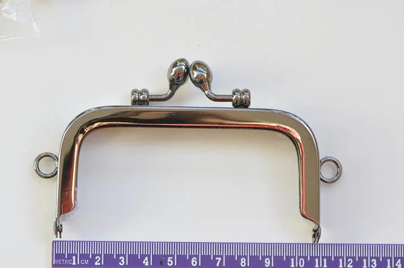 10cm ( 4") Mini Purse Frame Small Purse Frame Light Gold/ Gunmental