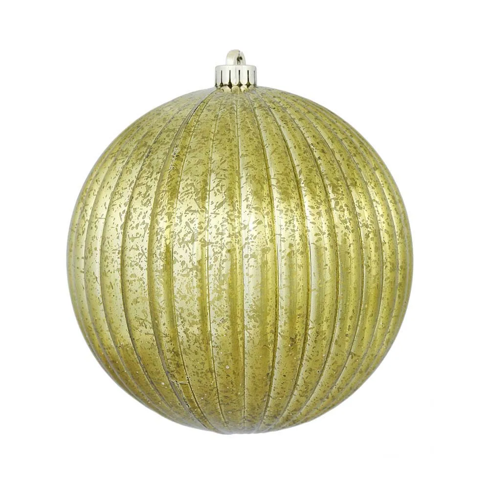 10" Olive Mercury Pumpkin Ball Shatterproof Christmas Ornament