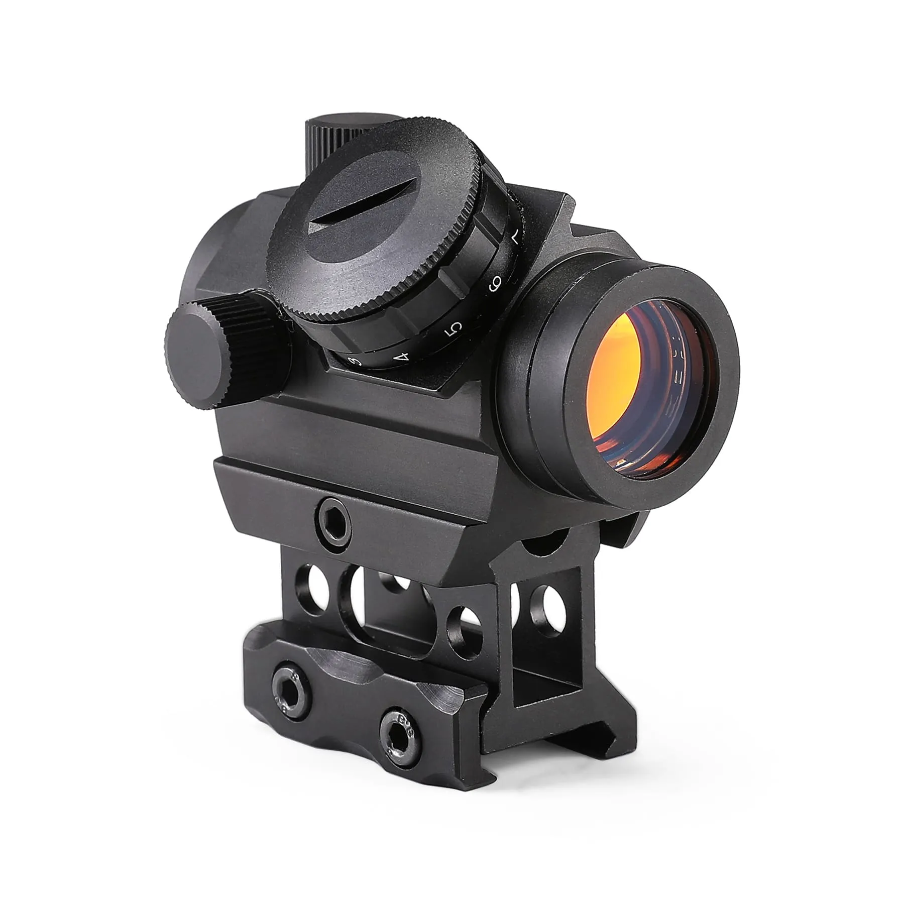 1*20mm Tactical Red Dot Sight with Riser, 4 MOA