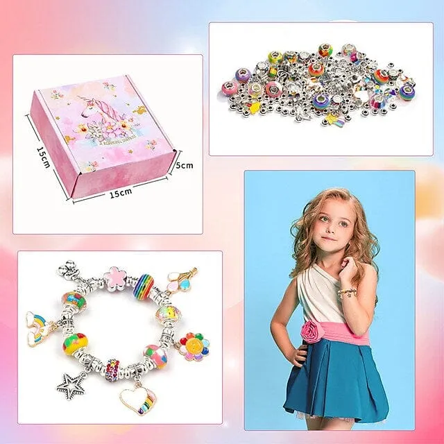 165-Piece: Gorgeous Color Beads DIY Handmade Children's Bracelet Set