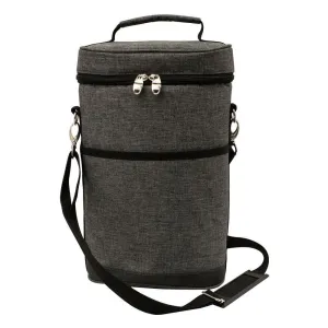 2 Bottle Insulated Wine Bag Charcoal