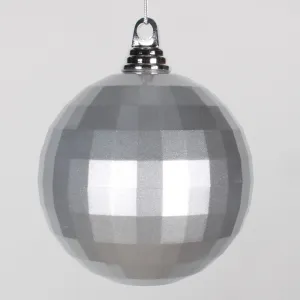 2PK - 5.5'' Silver Candy Mirror Ball Ornament 1/Bag