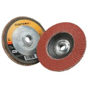 3M™ Cubitron II Flap Disc 967A, 4 1/2 in, 60 Grit, 13,300 rpm, Type 29, 051141-55621