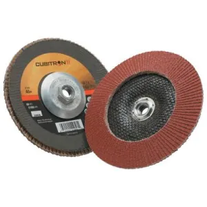 3M™ Cubitron II™ Flap Disc 967A, 7 in, 40 Grit, 5/8 in Arbor, 8,600 rpm, Type 29, 051141-55626