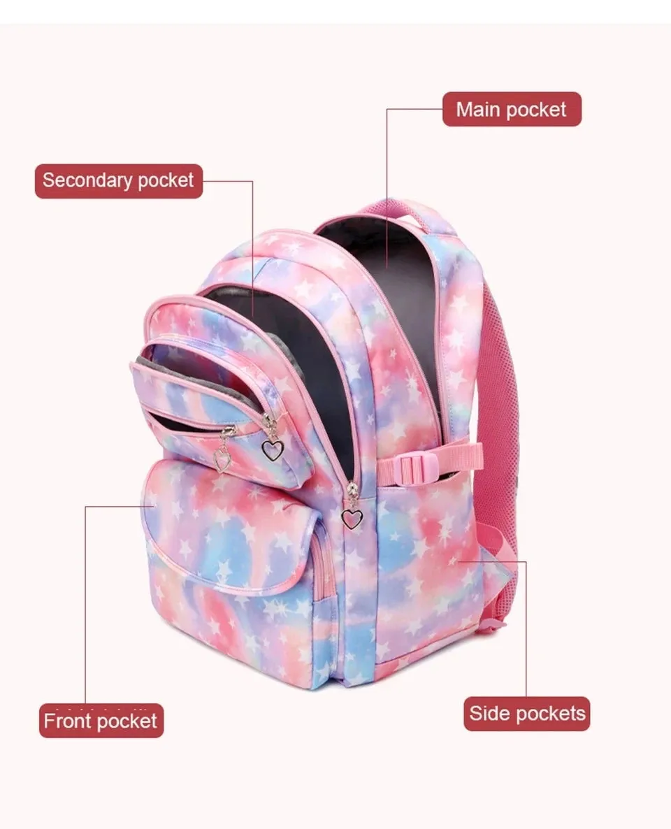 3pcs/Set Waterproof, Stylish Print School Backpacks for Teenage Girls