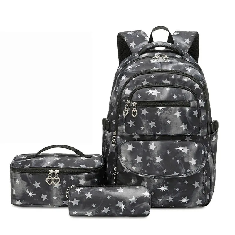 3pcs/Set Waterproof, Stylish Print School Backpacks for Teenage Girls