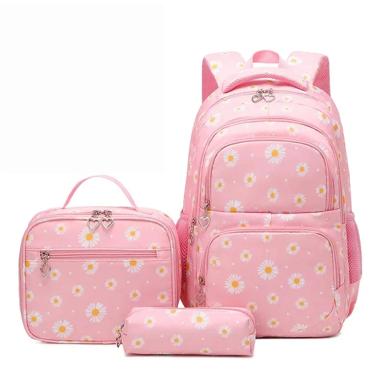 3pcs/Set Waterproof, Stylish Print School Backpacks for Teenage Girls