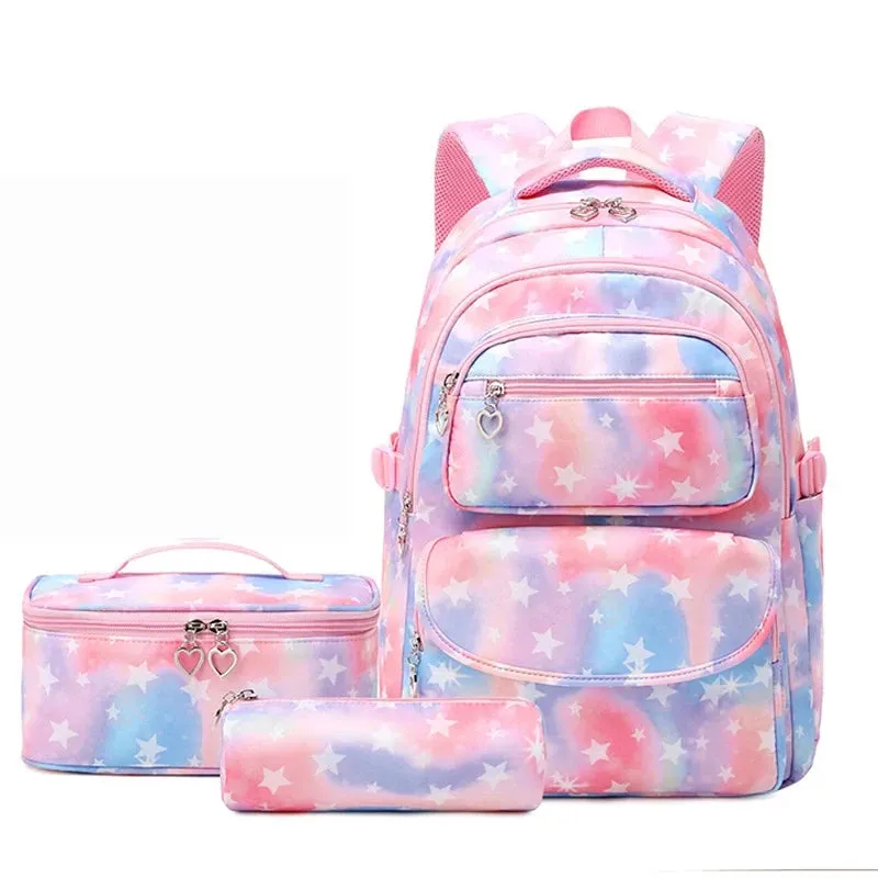 3pcs/Set Waterproof, Stylish Print School Backpacks for Teenage Girls