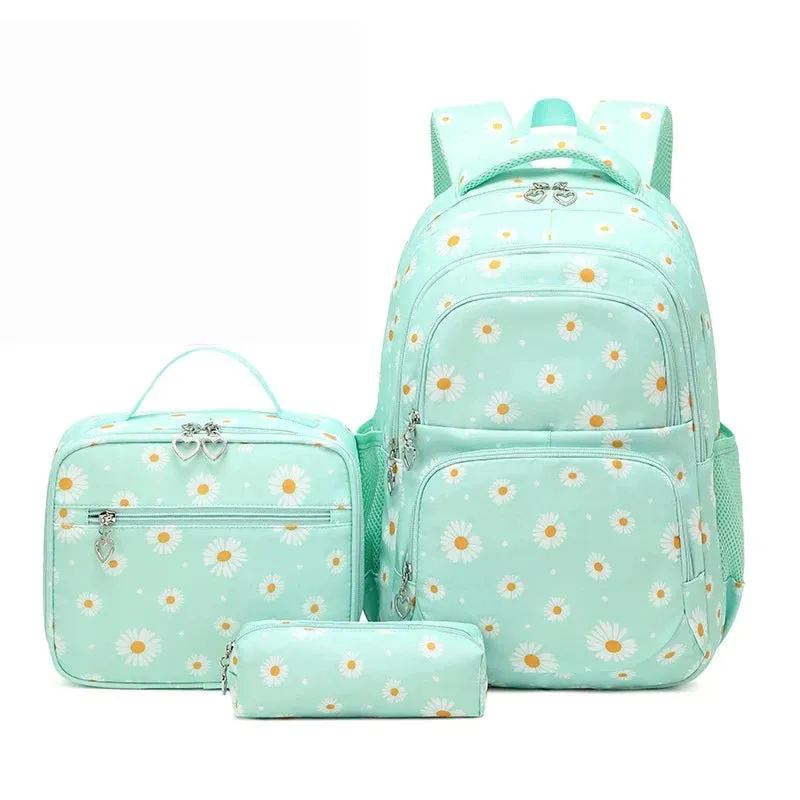 3pcs/Set Waterproof, Stylish Print School Backpacks for Teenage Girls