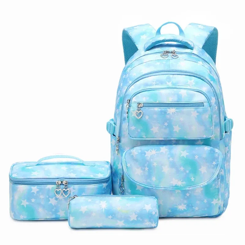 3pcs/Set Waterproof, Stylish Print School Backpacks for Teenage Girls