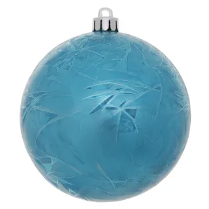 3" Turquois Crackle Ball Ornament UV Drill 12/Bg