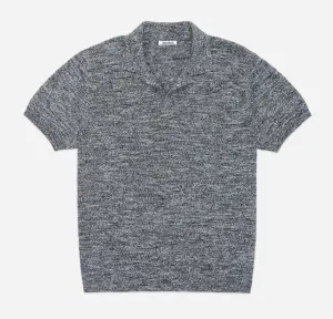 3sixteen - Knit Polo Black Marled Yarn