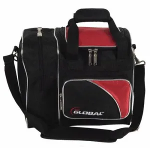 900Global 1 Ball Single Deluxe Tote Bowling Bag Red Black