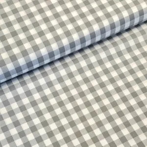 9mm Cotton Gingham - Grey