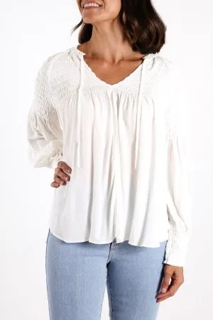 Ada Long Sleeve Top White