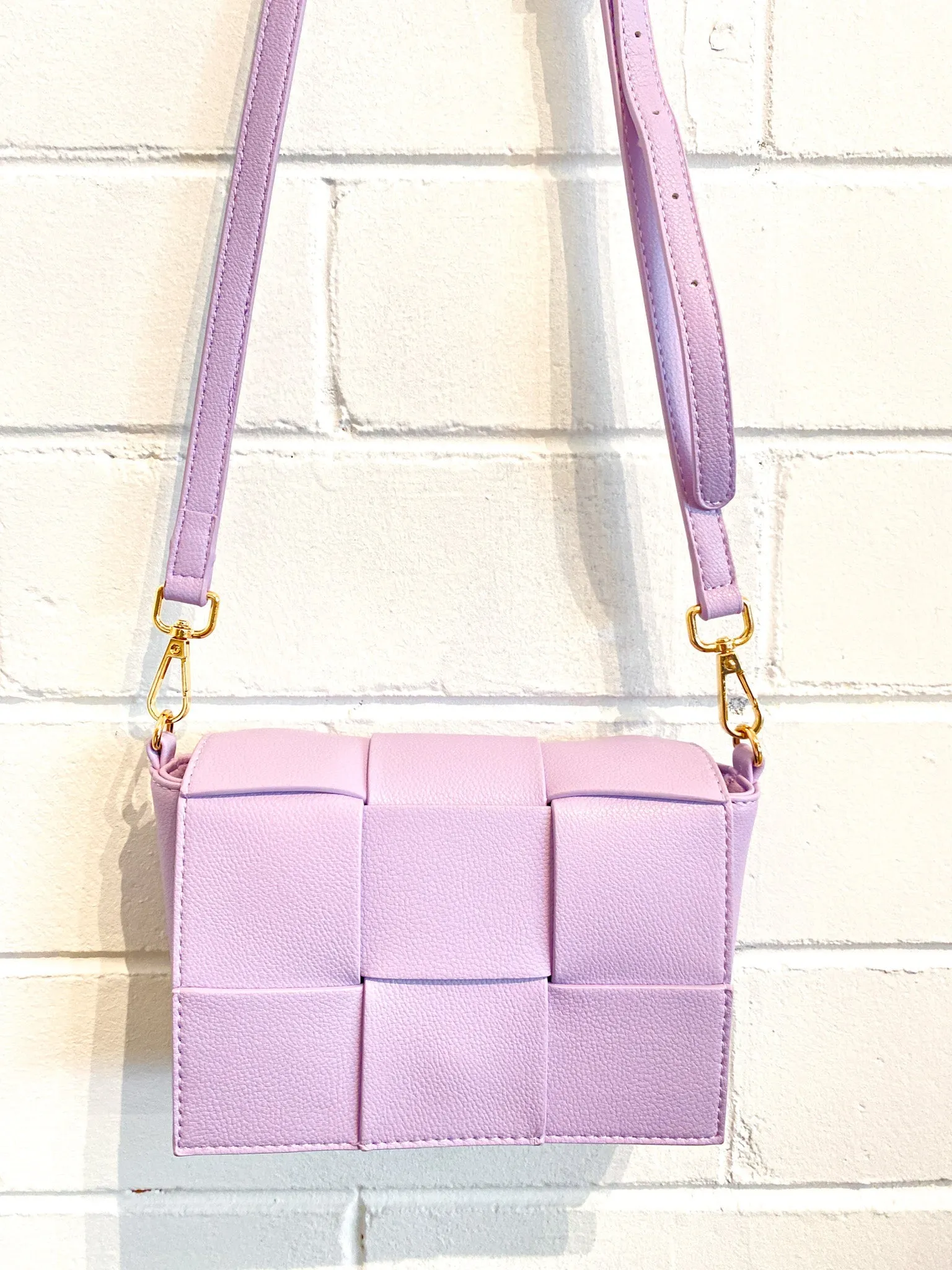 Anika Woven Crossbody Bag - Purple