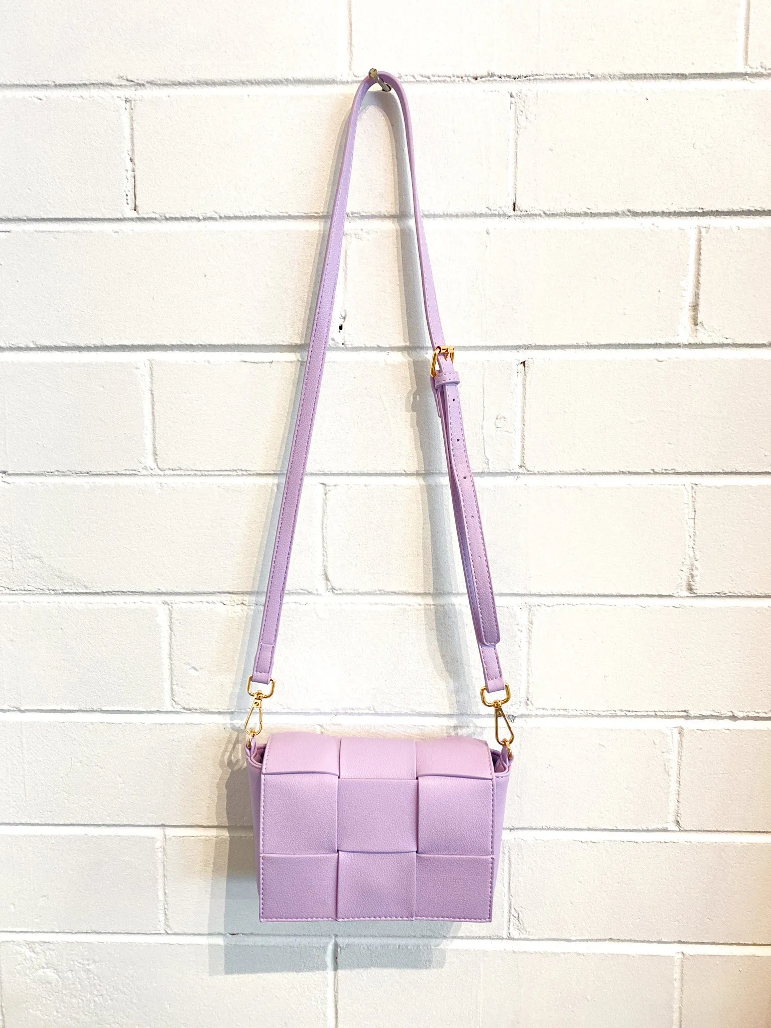 Anika Woven Crossbody Bag - Purple