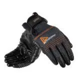 Ansell Size 8 ActivArmr Medium Duty Multi-Purpose Black Nitrile And Foam Palm And Fingertip Coated Work Gloves With Gray Kevlar Liner And Adjustable Wrist