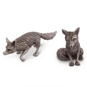 Arthur Court Equestrian Salt & Pepper Set - Fox