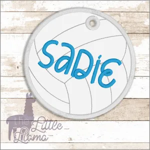 Bag Volley Ball Name Tag