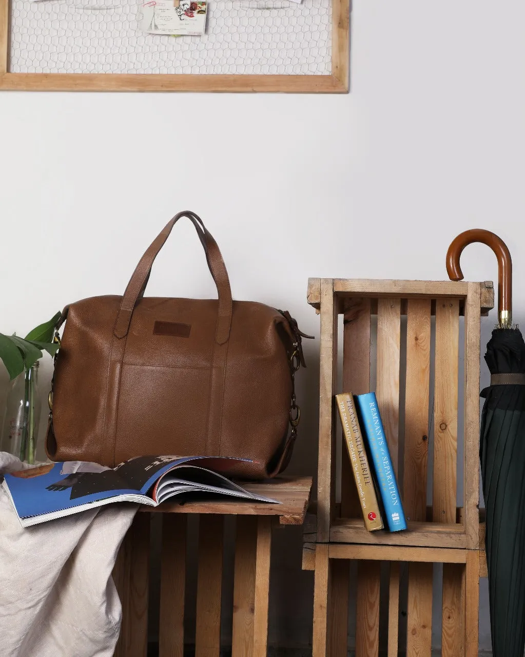 Baron Laptop Bag - Brown Leather