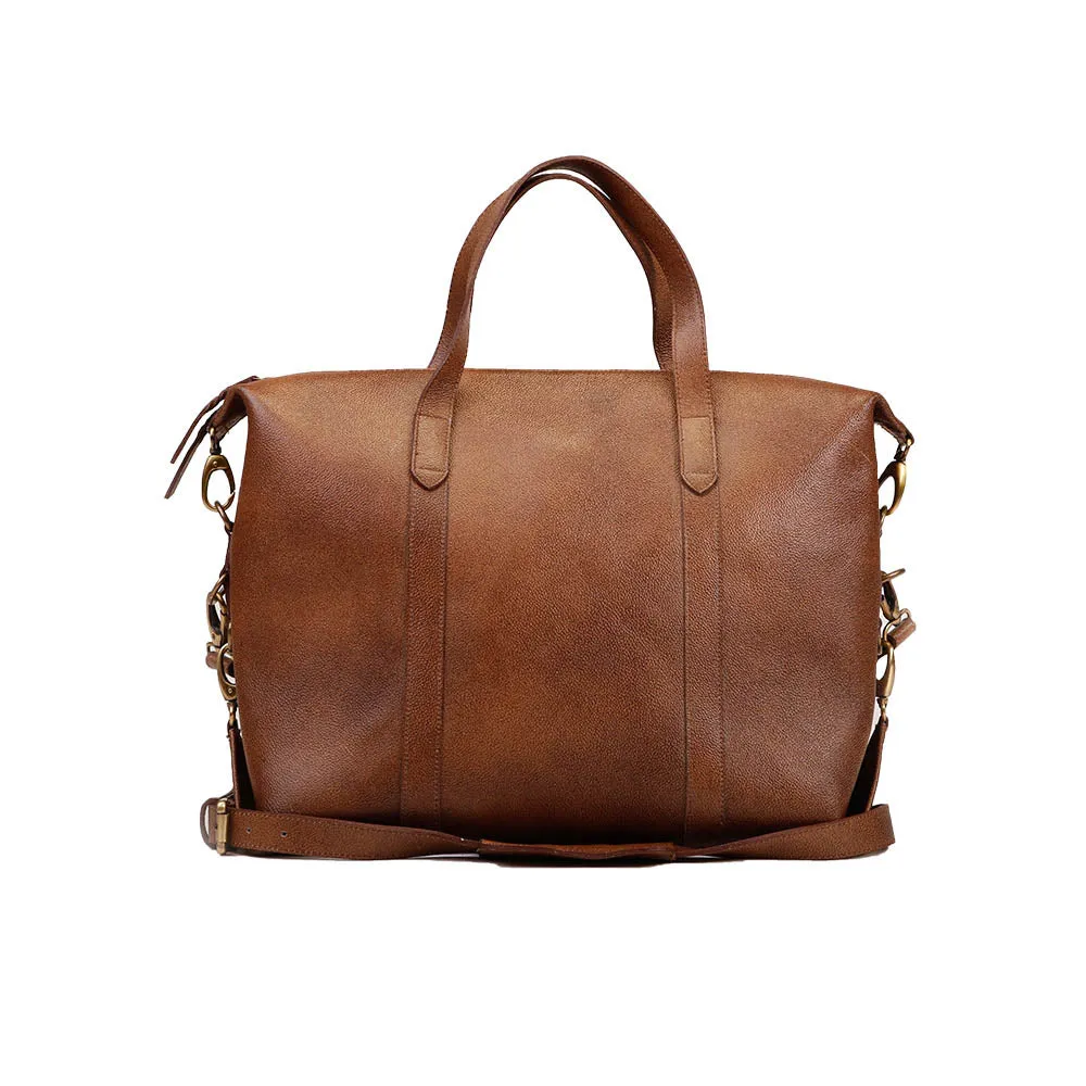 Baron Laptop Bag - Brown Leather