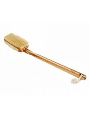 Bass 81D Dark Bamboo Square Style Body Brush with Natural Bristles