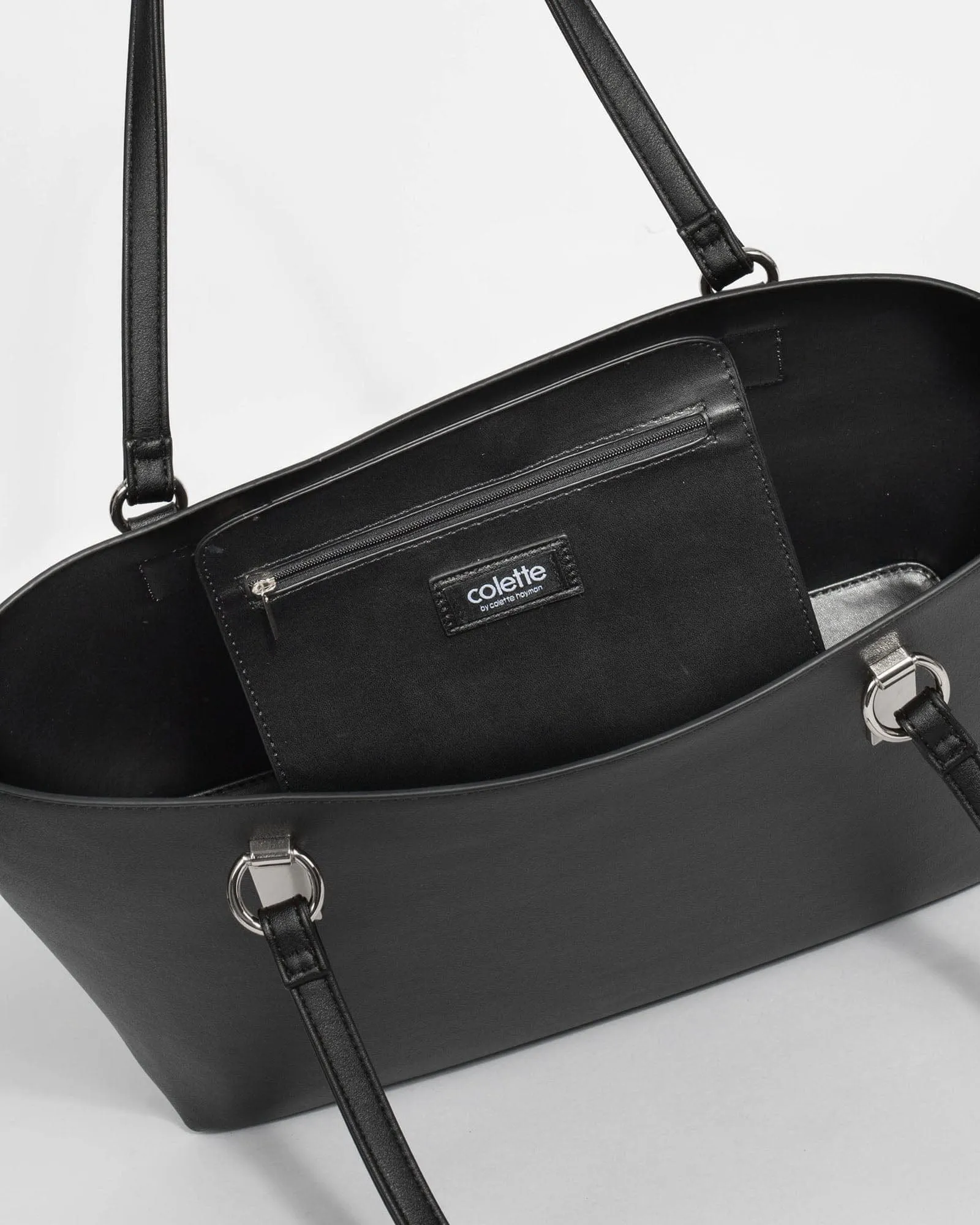 Black And Silver Angelina Tote Bag