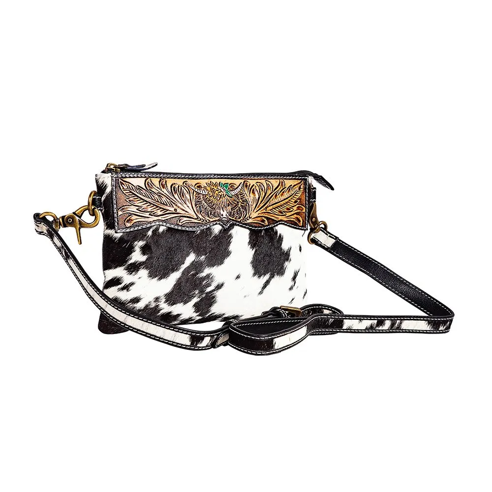 Bloomin' Steer Hand-tooled Clutch Bag