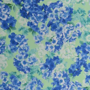 Blue Hydrangeas Floral Printed Cotton Pierre Cardin