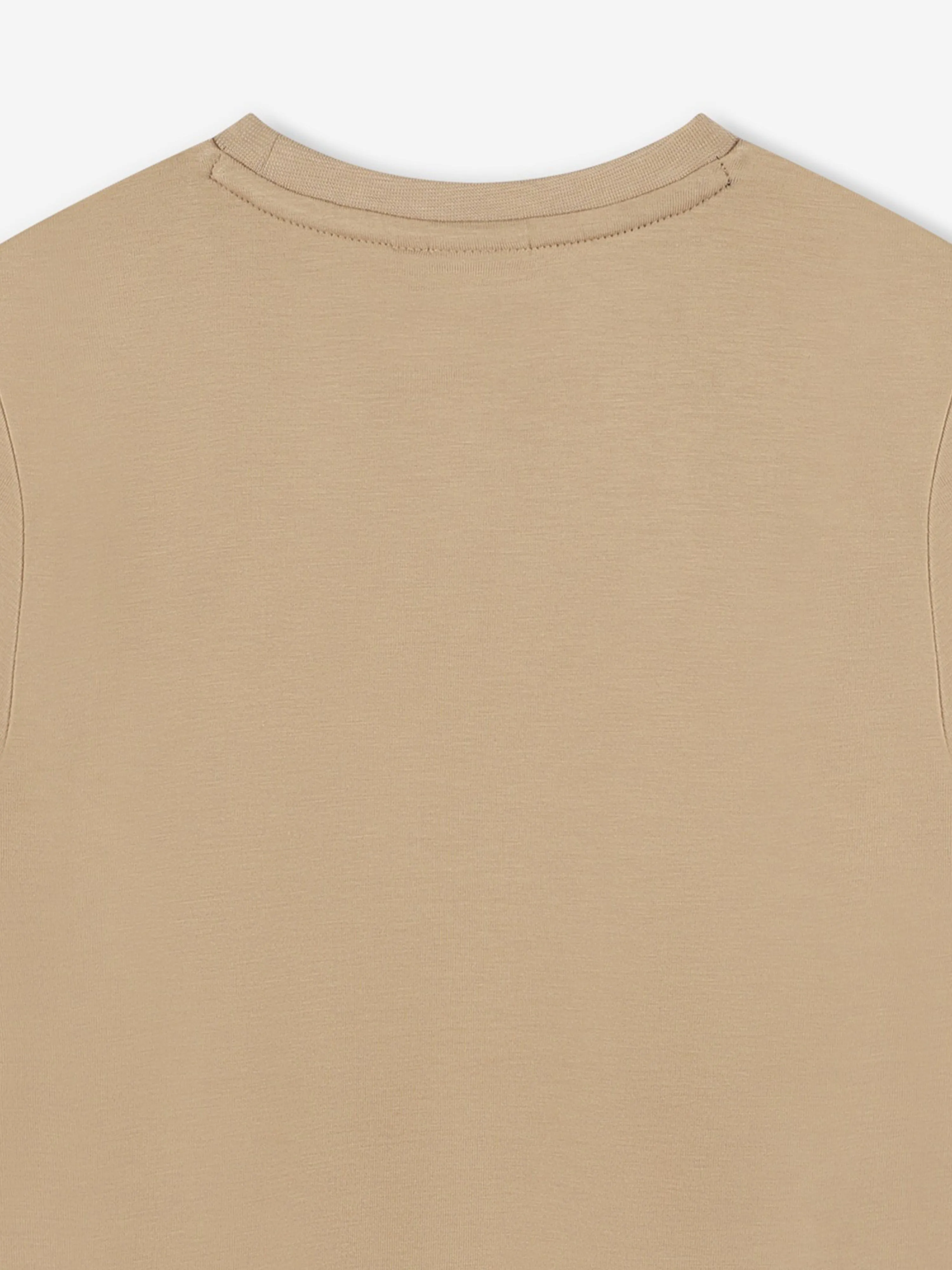 BOSS Boys Embossed Logo T-Shirt in Beige