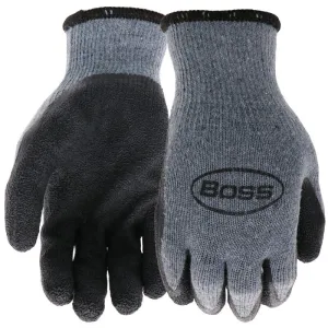 Boss Grip Series B32041-L Coated Gloves, L, Slip-On Cuff, Latex Coating, Polyester, Gray :PR: QUANTITY: 1