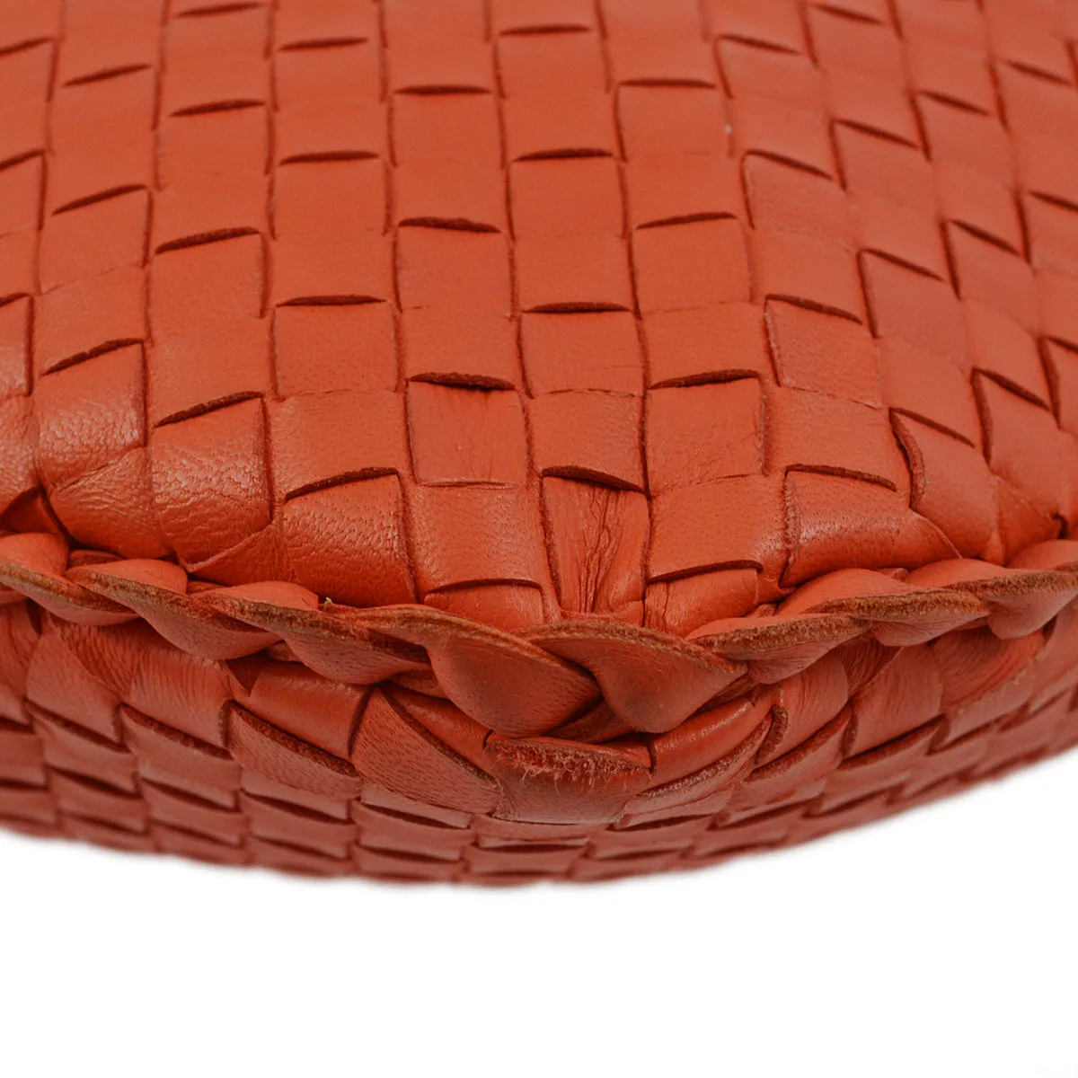 Bottega Veneta Orange Intrecciato Hobo Handbag