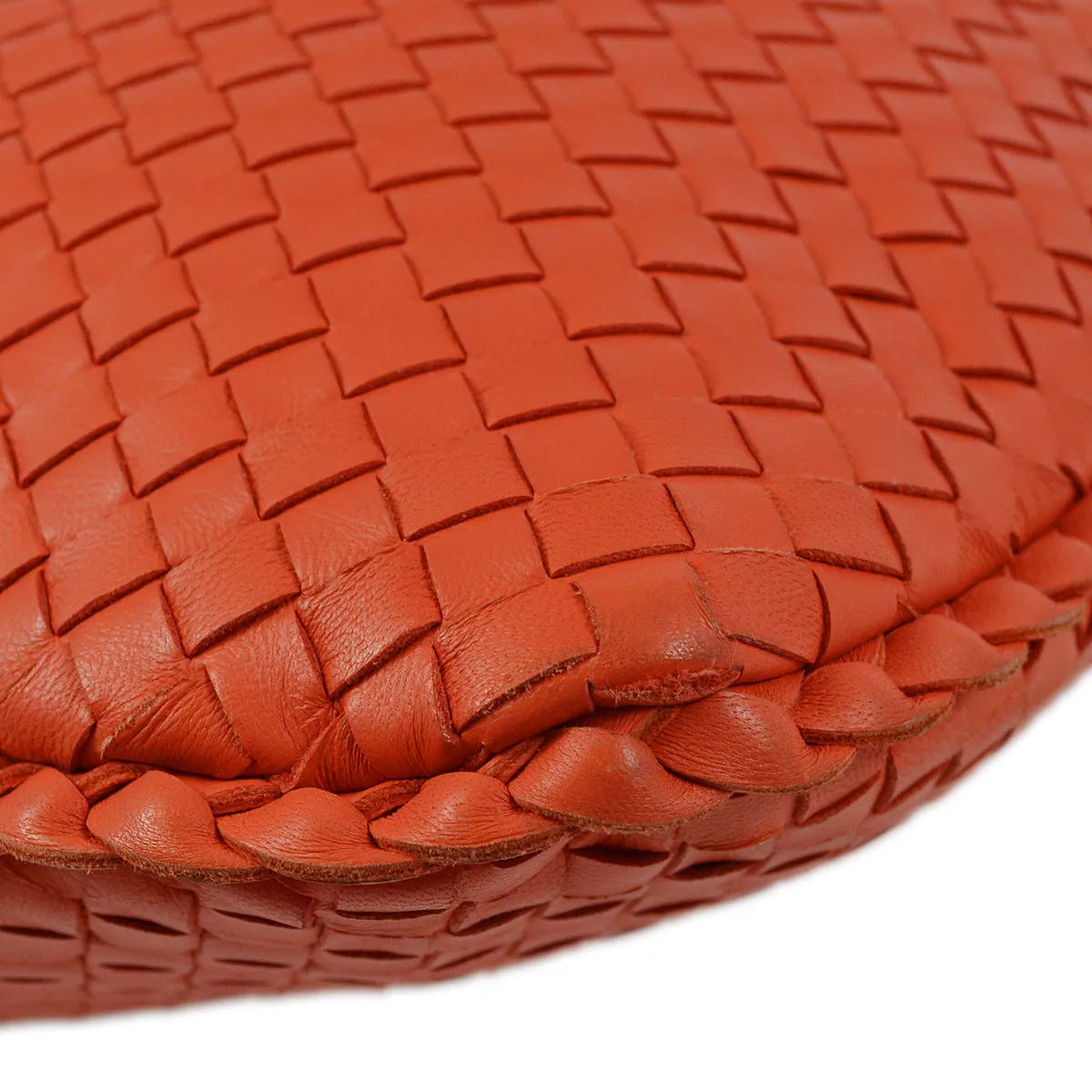 Bottega Veneta Orange Intrecciato Hobo Handbag