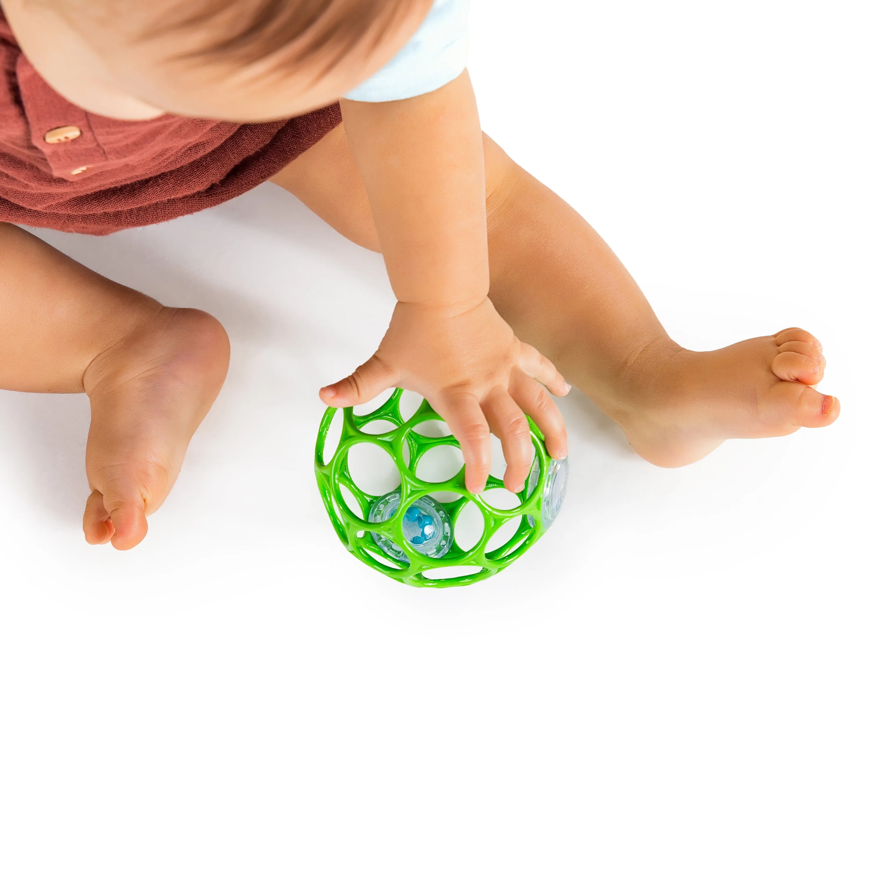 Bright Starts Oball Rattle Easy-Grasp Toy, Green