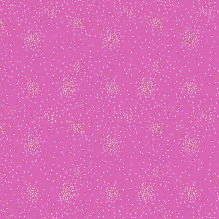 C S Basics - Clusters in Perfect Pink Metallic - Cotton Steel Collaborative - CS107-PP10M - Half Yard