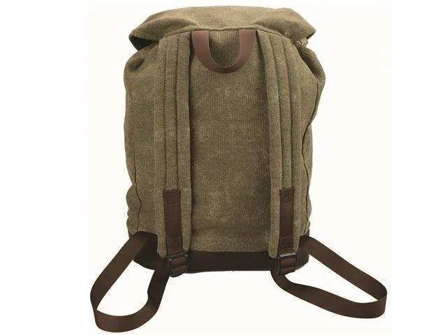 Canvas And Leather Backpack