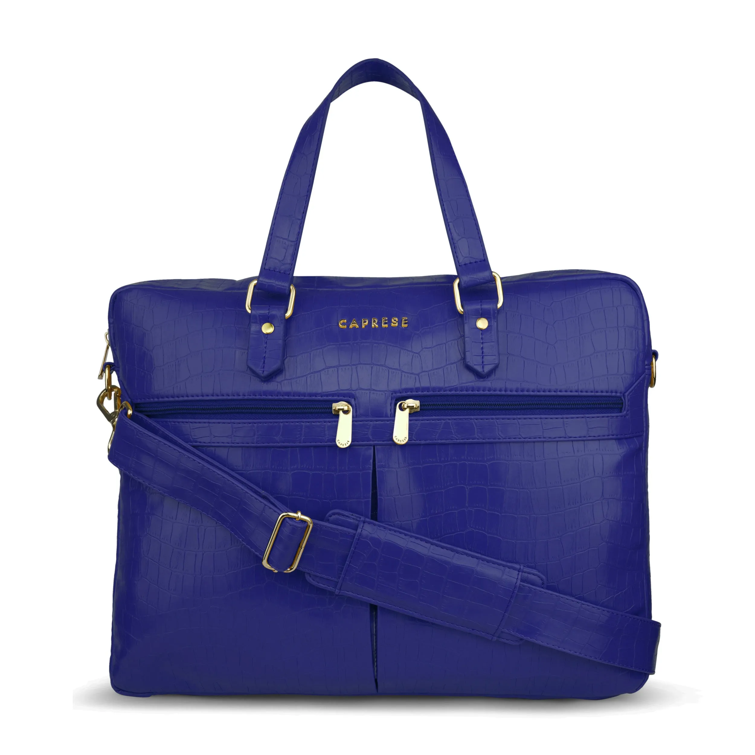 Caprese Rylee Laptop Satchel Large Blue