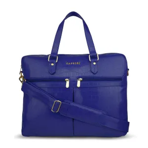 Caprese Rylee Laptop Satchel Large Blue