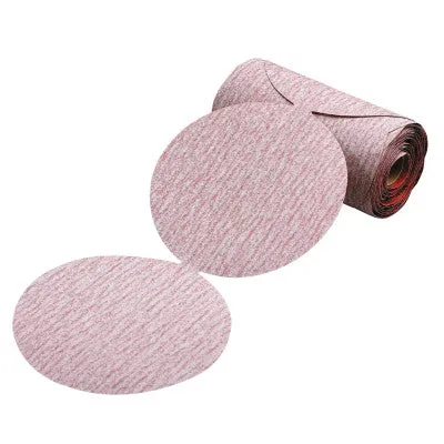 Carborundum Premier Red Aluminum Oxide Dri-Lube Paper Discs, 3 in Dia., P180 Grit, 05539570020