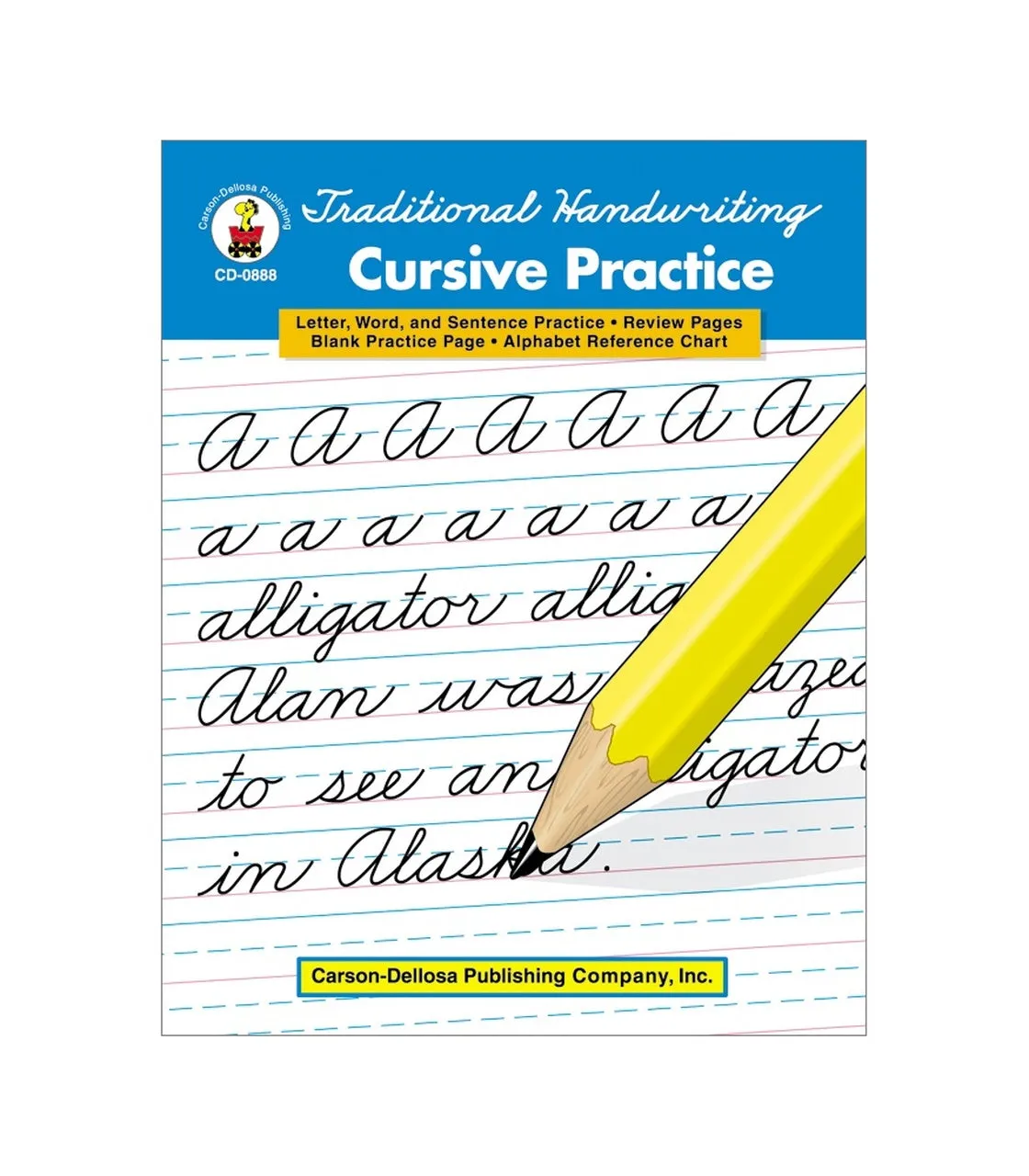 Carson Dellosa Traditional Handwriting: Cursive Practice Resource Book Grade 2-5 Paperback (CD 0888)