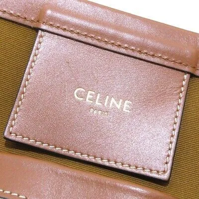 Celine Large Canvas Leather Tote