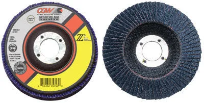 CGW Abrasives Prem Z3 Reg T27 Flap Disc, 4 1/2", 24 Grit, 5/8 Arbor,13300 rpm, 42310