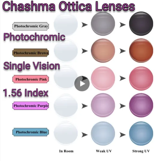 Chashma Ottica 1.56 Index Single Vision Photochromic Lenses