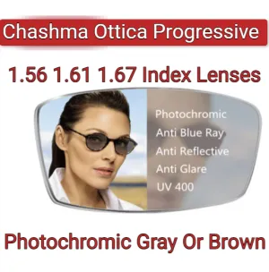 Chashma Ottica Aspherical Digital Progressive Photochromic Anti Blue Light Lenses