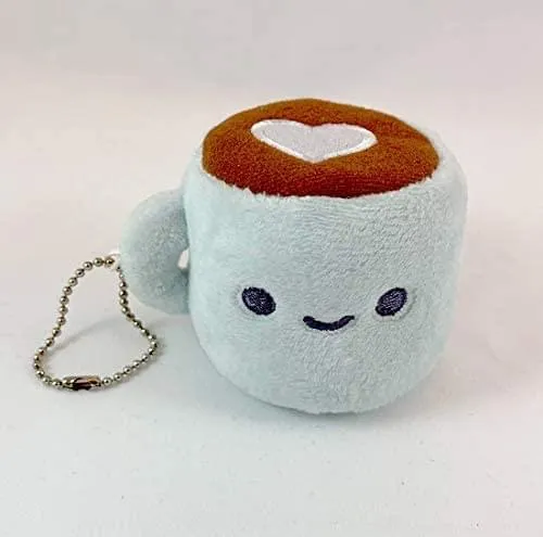 Coffee Plush Charm Keychain