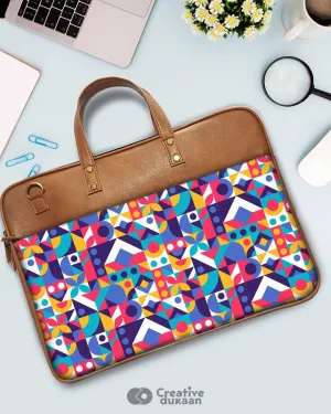 Colourful Symmetry - The Vegan Leather Laptop Bag